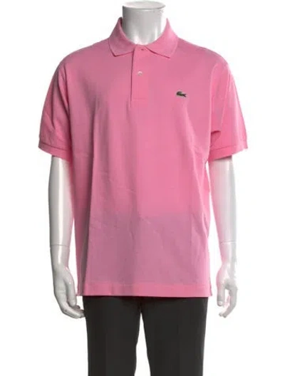 Pre-owned Lacoste Scoop Neck Short Sleeve Polo Shirt In Pink