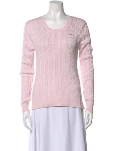 Pre-owned Lacoste Scoop Neck Sweater In Pink