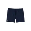 Lacoste Logo Patch Drawstring Swim Shorts In Blue
