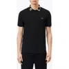 Lacoste Semi Fancy Slim Fit Piqué Knit Polo In Black