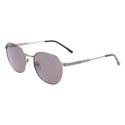 Lacoste Semimatte Dark Gunmetal Metal Sunglasses In Neutral