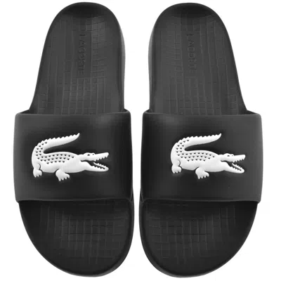 Lacoste Navy Croco 1.0 Slides In Black