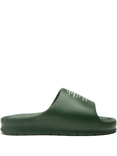 Lacoste Serve Logo-plaque Slide In Green