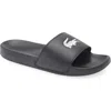 Lacoste Serve Slide Sandal In Black/white