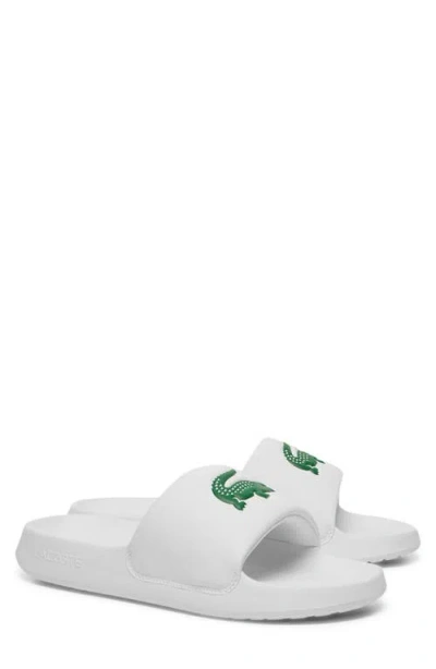 Lacoste Serve Slide Sandal In White