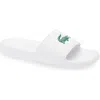 Lacoste Serve 0.0 Sliders White In White/green