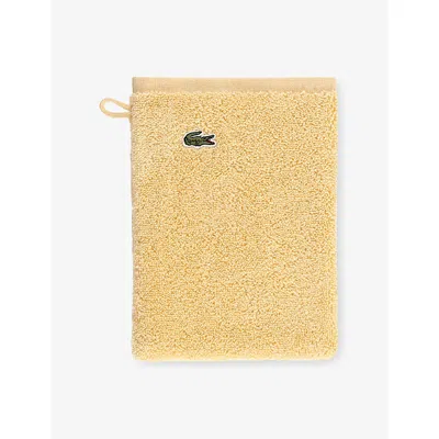 Lacoste Sesame Le Croco Cotton In Yellow