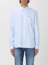 Lacoste City Slim Fit Solid Button-up Shirt In Sky Blue