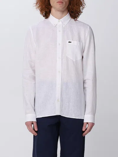 LACOSTE SHIRT LACOSTE MEN COLOR WHITE,D94677001