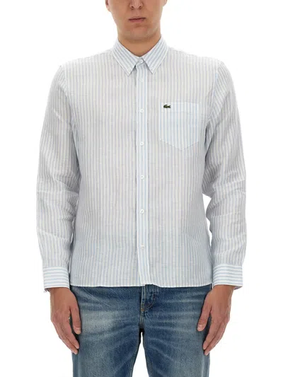 Lacoste Shirt With Logo In Animal Print