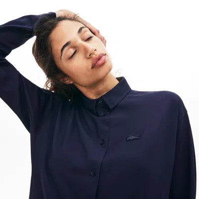Lacoste Shirts Blu In Blu Blu E Verdi