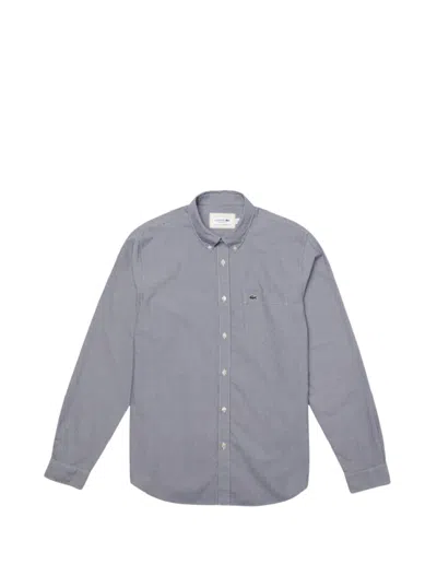 Lacoste Shirts Blue In 522 - Blanc,marine