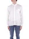 Lacoste Camicia M/l Shirt In Bianco Chiari E Naturali