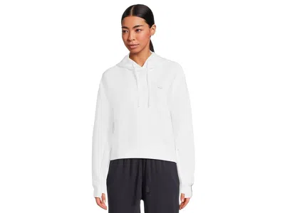 Lacoste Short Cut Cotton Hoodie In White