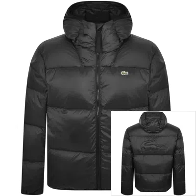 Lacoste Short Hooded Puffer Jacket Black