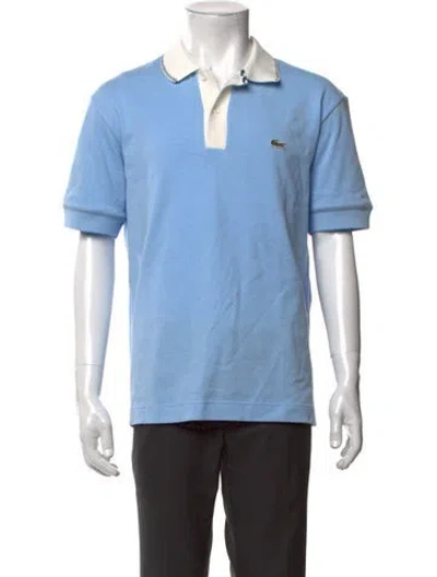 Pre-owned Lacoste Short Sleeve Dress Shirt W/ Tags In Blue