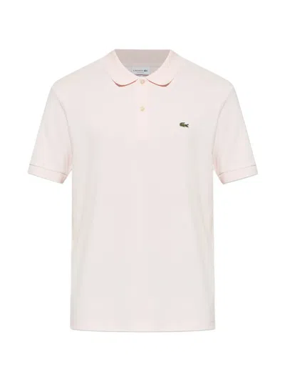 Lacoste Short Sleeve Pique Original Fit Polo Shirt In Light Pink