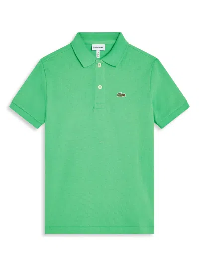 Lacoste Kids' Short-sleeve Piqué Polo Shirt In Green
