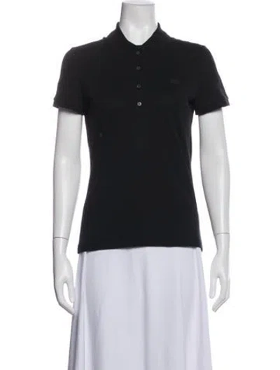 Pre-owned Lacoste Short Sleeve Polo In Black