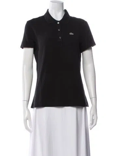 Pre-owned Lacoste Short Sleeve Polo In Black