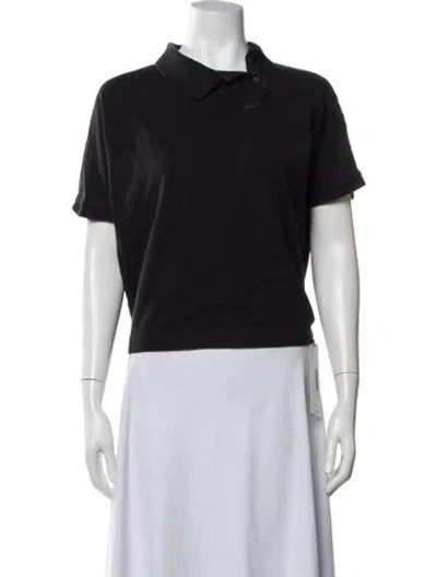 Pre-owned Lacoste Short Sleeve Polo In Black