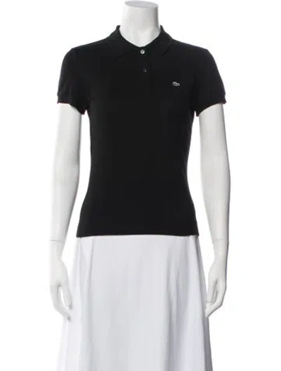 Pre-owned Lacoste Short Sleeve Polo In Black