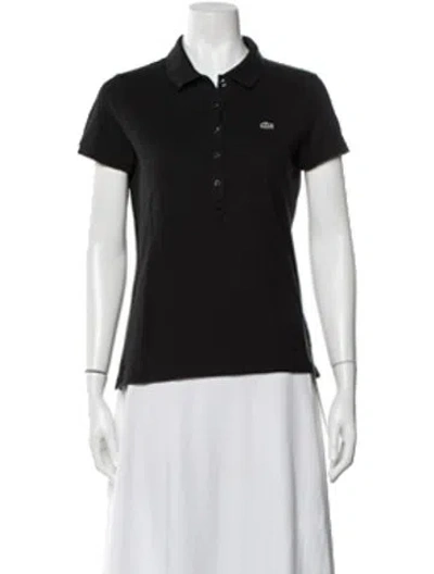 Pre-owned Lacoste Short Sleeve Polo In Black