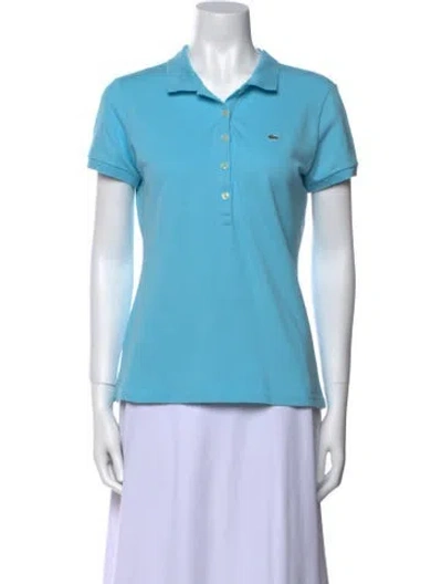 Pre-owned Lacoste Short Sleeve Polo In Blue