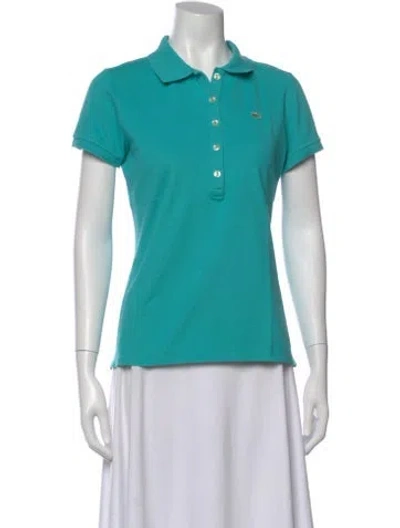 Pre-owned Lacoste Short Sleeve Polo In Blue