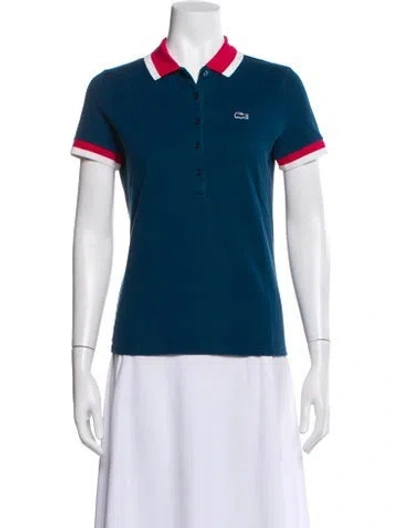 Pre-owned Lacoste Short Sleeve Polo In Blue