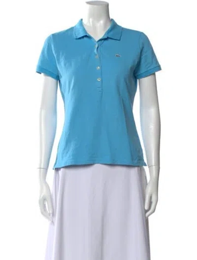 Pre-owned Lacoste Short Sleeve Polo In Blue