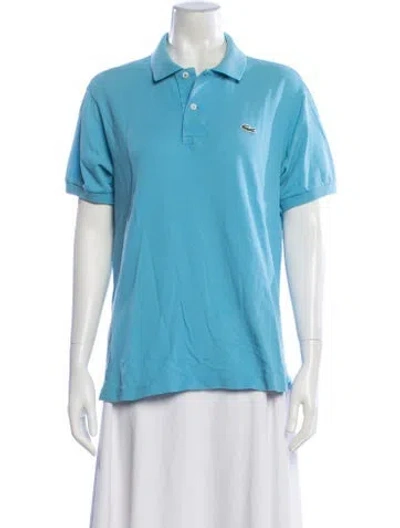 Pre-owned Lacoste Short Sleeve Polo In Blue