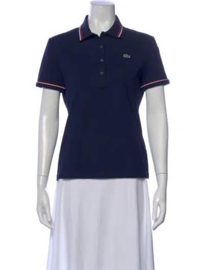 Pre-owned Lacoste Short Sleeve Polo In Blue
