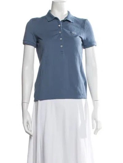 Pre-owned Lacoste Short Sleeve Polo In Blue