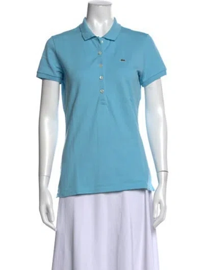Pre-owned Lacoste Short Sleeve Polo In Blue