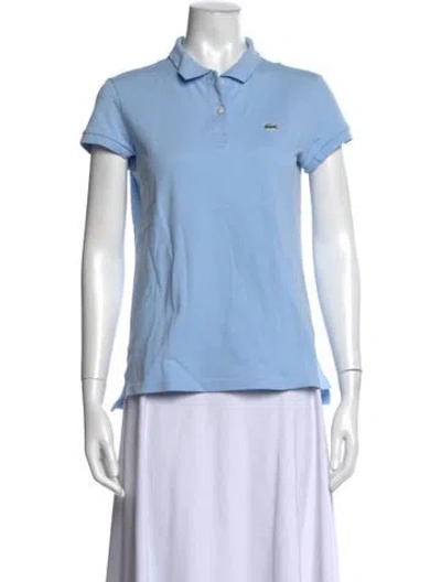 Pre-owned Lacoste Short Sleeve Polo In Blue