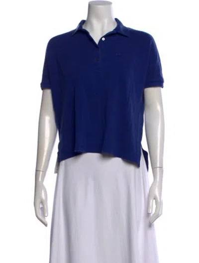 Pre-owned Lacoste Short Sleeve Polo In Blue