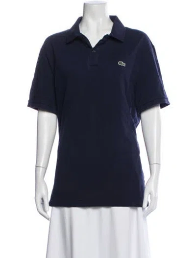 Pre-owned Lacoste Short Sleeve Polo In Blue