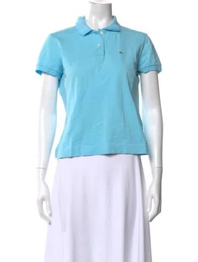 Pre-owned Lacoste Short Sleeve Polo In Blue