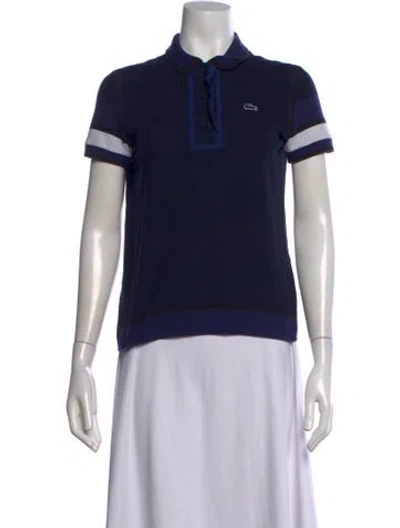 Pre-owned Lacoste Short Sleeve Polo In Blue