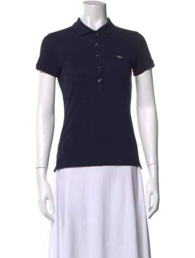 Pre-owned Lacoste Short Sleeve Polo In Blue