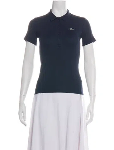 Pre-owned Lacoste Short Sleeve Polo In Blue