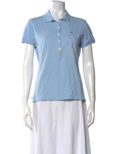 Pre-owned Lacoste Short Sleeve Polo In Blue