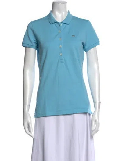 Pre-owned Lacoste Short Sleeve Polo In Blue