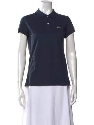 Pre-owned Lacoste Short Sleeve Polo In Blue