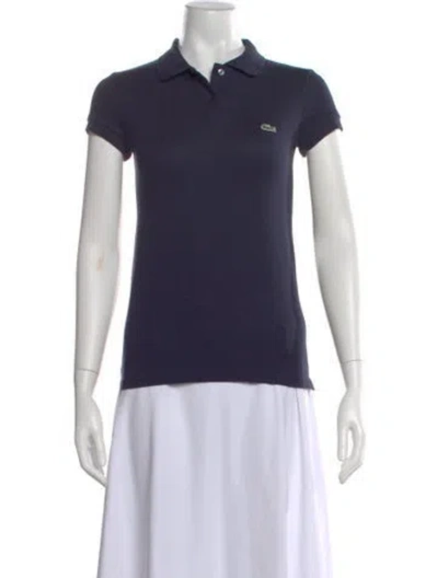 Pre-owned Lacoste Short Sleeve Polo In Blue