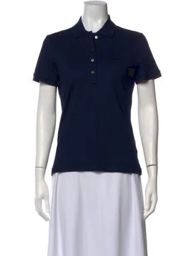 Pre-owned Lacoste Short Sleeve Polo In Blue