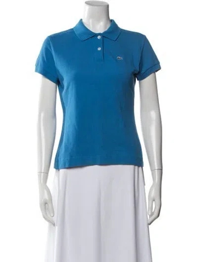 Pre-owned Lacoste Short Sleeve Polo In Blue