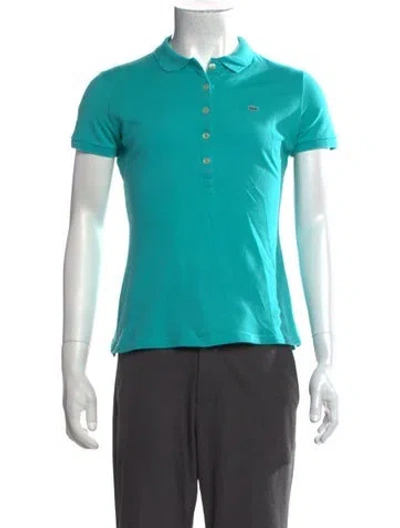 Pre-owned Lacoste Short Sleeve Polo In Blue