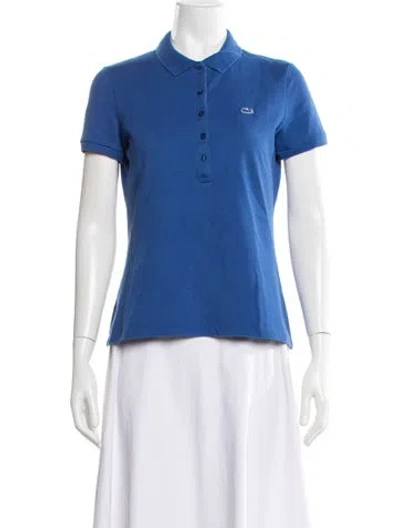 Pre-owned Lacoste Short Sleeve Polo In Blue
